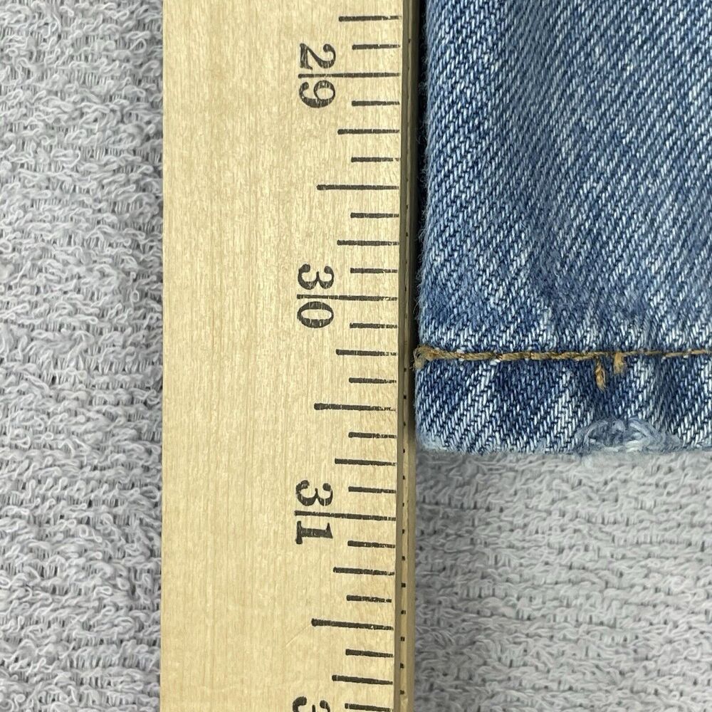 Levi's Premium 501 '90s Selvedge Jeans Women's W28 L32 Big E Destroyed Mid-Rise - Picture 16 of 16